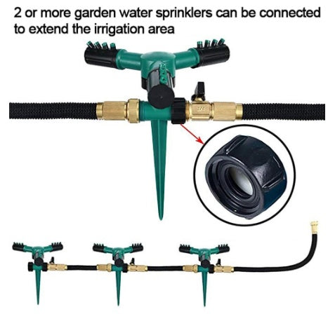 360° Automatic Rotating Lawn Sprinkler | Adjustable Garden Irrigation Tool