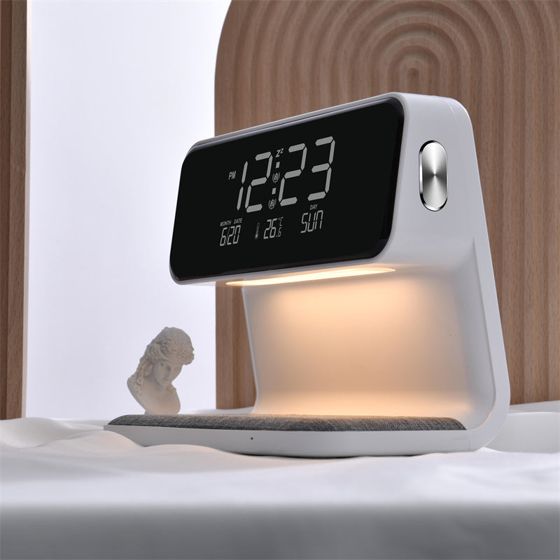 3-in-1 Bedside Lamp – Wireless Charger, Alarm Clock & Touch LED Desk Lamp ✨
