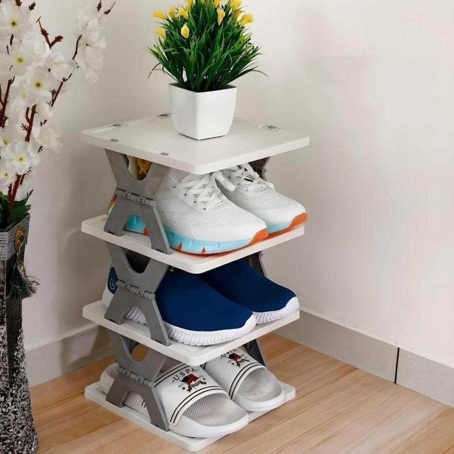 4-Layer Foldable Shoe Organizer Rack