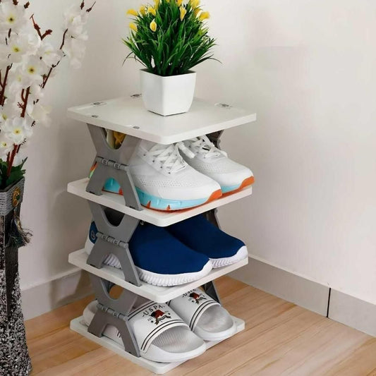 4-Layer Foldable Shoe Organizer Rack