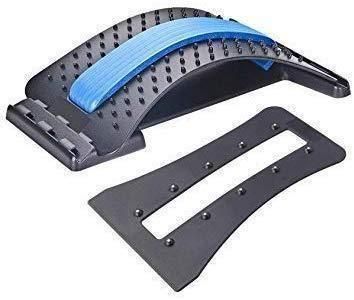 Adjustable Back Stretcher for Spine Pain Relief & Posture Support (Blue)