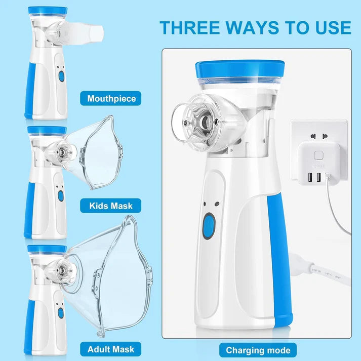 Portable Ultrasonic Mesh Nebulizer for Kids & Adults