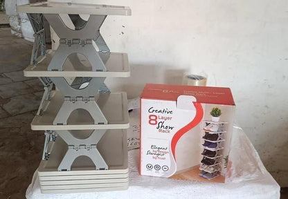 4-Layer Foldable Shoe Organizer Rack