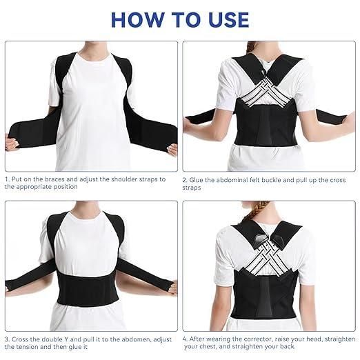Adjustable Posture Corrector Belt for Men & Women | Upper Back & Shoulder Support
