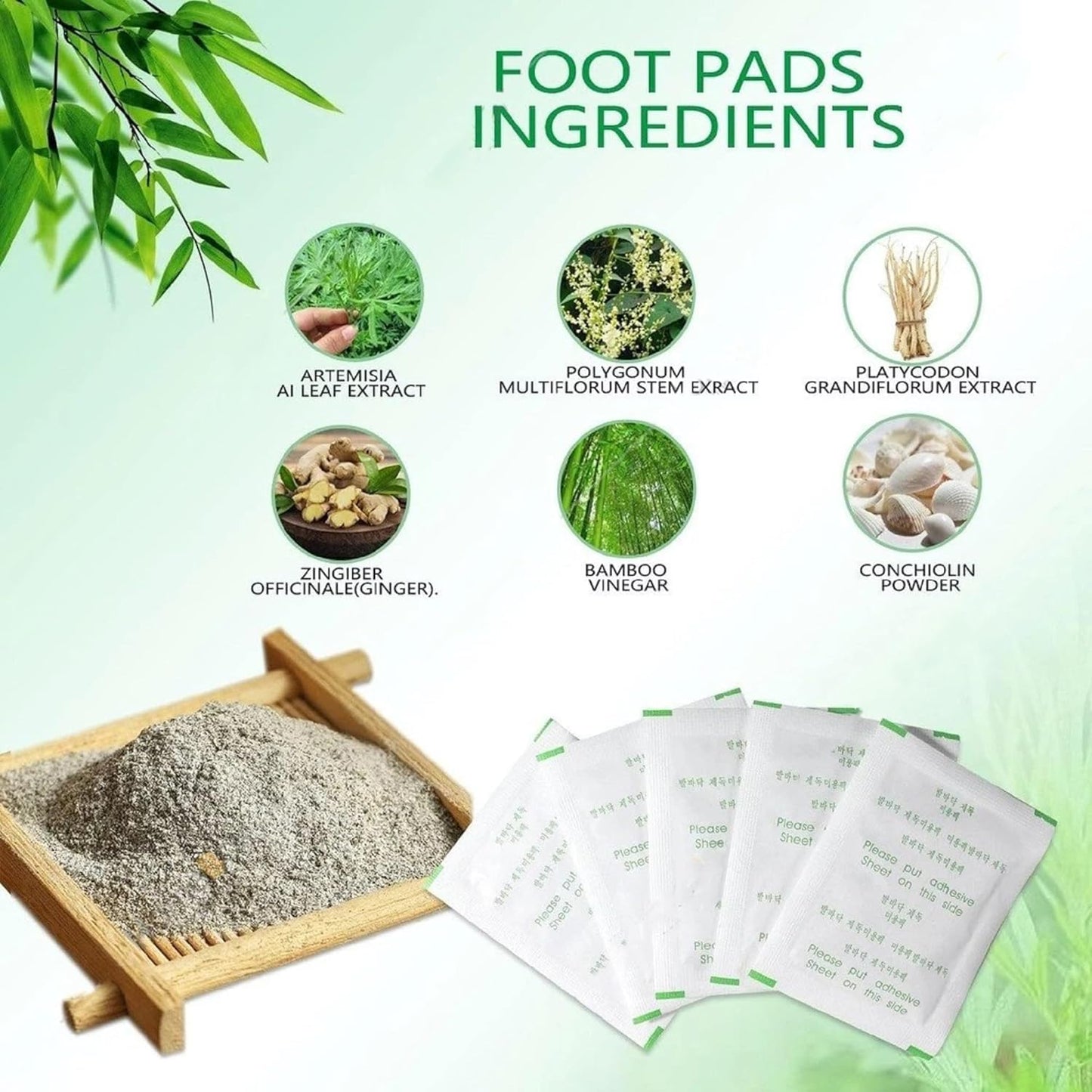 Herbal Detox Foot Pads – Overnight Body Cleanse & Relax (Pack of 10)