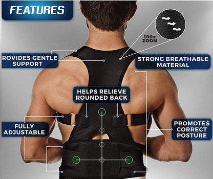 Adjustable Posture Corrector Unisex Belt – Back, Shoulder & Neck Support