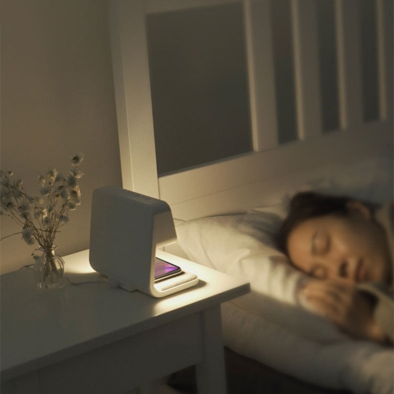 3-in-1 Bedside Lamp – Wireless Charger, Alarm Clock & Touch LED Desk Lamp ✨