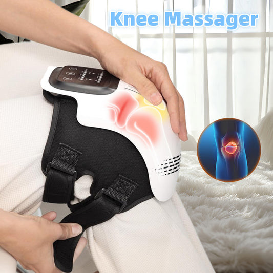 Rechargeable Heated Knee Massager with Vibration & Infrared Therapy