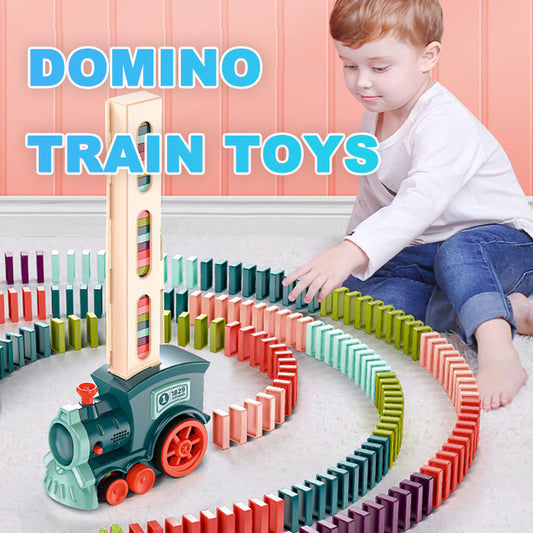 Automatic Domino Train Toy – Educational Building Set for Kids