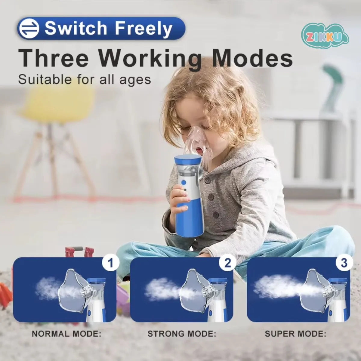 Portable Ultrasonic Mesh Nebulizer for Kids & Adults