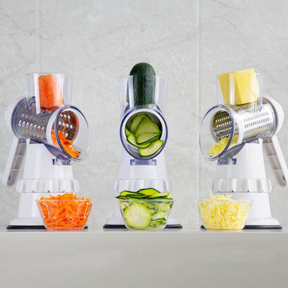 3 in 1 Vegetable Slicer Manual Grater Shredder Cutter Kitchen Gadget