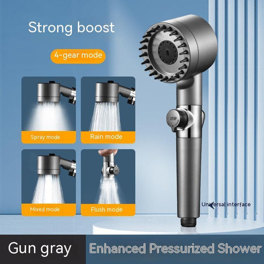Third Gear Adjustable Supercharged Shower Head | Household Bath with Hose