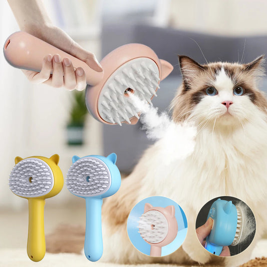 Rechargeable Self-Cleaning Pet Grooming Brush for Cats & Dogs